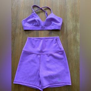Alo Yoga Set (plaid purple)